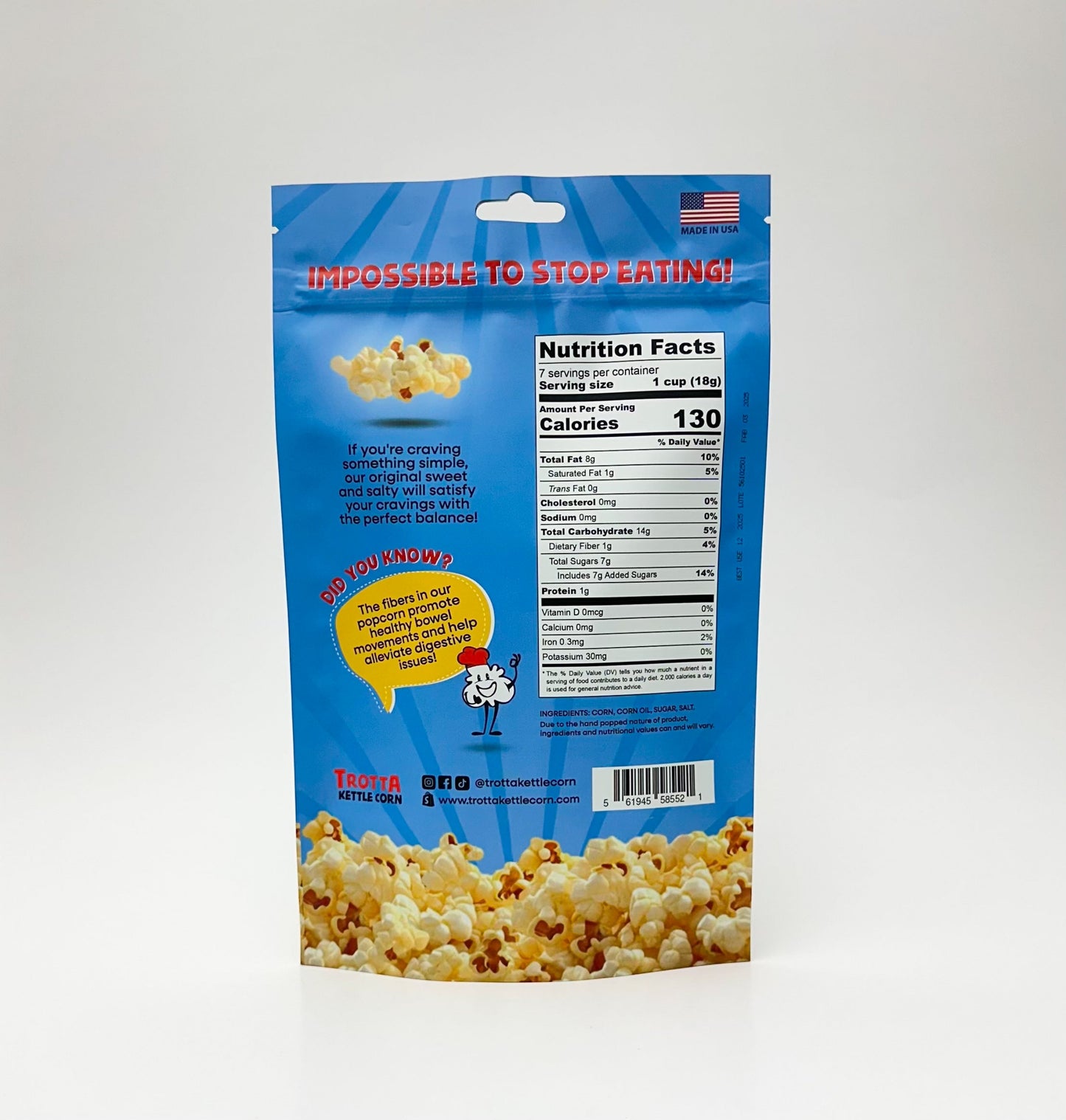 Trotta Kettle Corn Original - BAG 125g