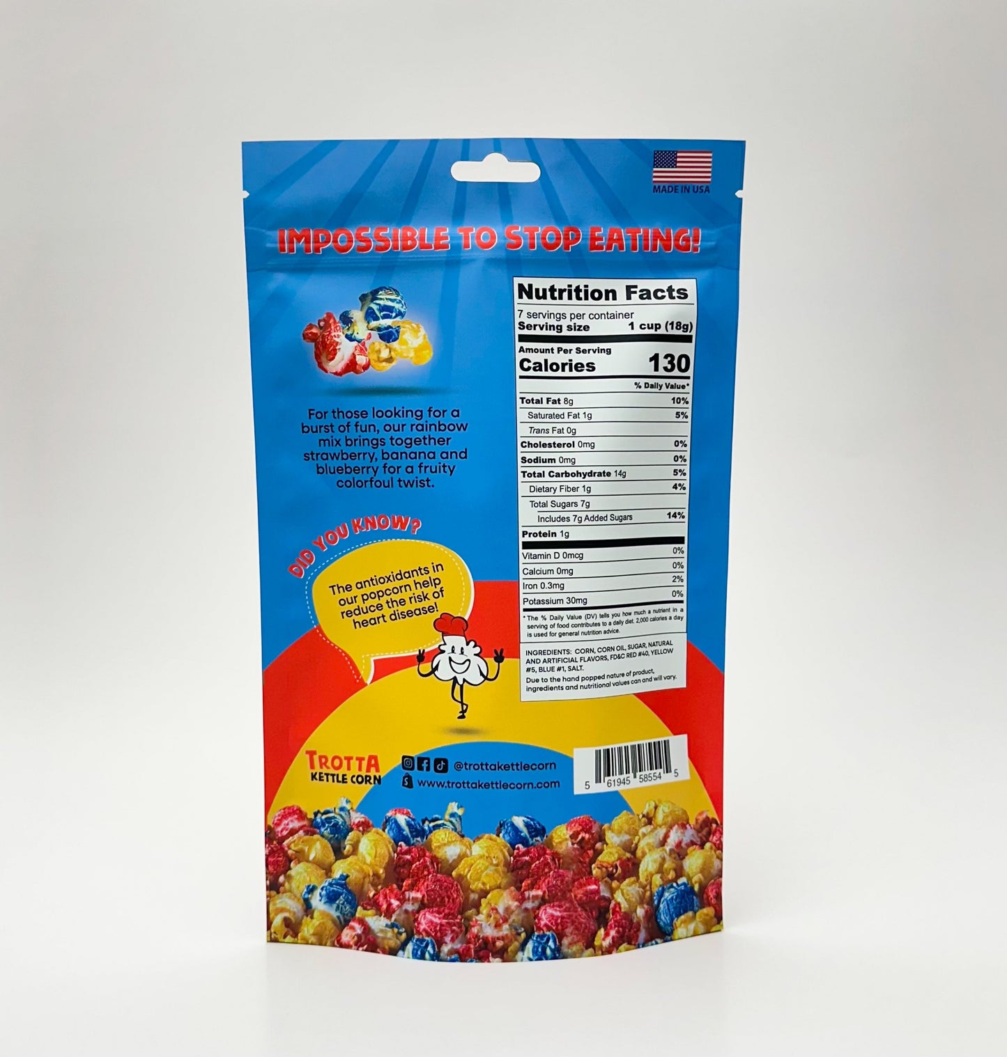 Trotta Kettle Corn Rainbow - BAG 125g (Sold Out)